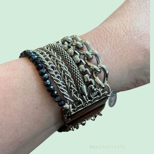 Silver Chain Bracelet, magnetic closure.